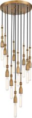 Louise Old Satin Brass 11-Light Ornamental Chandelier