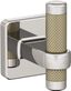 Polished Nickel and Golden Champagne Single Prong Robe Hook