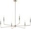 Polished Nickel 6-Light Modern Chandelier