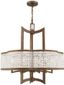 Palacial Bronze 6-Light Chandelier with Clear Crystal Shade