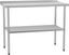 Stainless Steel Triangular Kitchen Prep Table with Undershelf