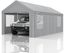 Dark Gray 12' x 20' Portable Carport with Windows