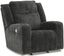 Black Metal Contemporary Power Recliner with USB Ports