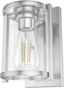 Brushed Nickel Dimmable Wall Sconce with Clear Glass Shade