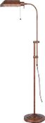 Adjustable Traditional Pharmacy Floor Lamp in Rust Finish