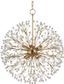 Aged Brass Mini Crystal 8-Light Chandelier