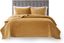 Mustard Velvet Full Reversible Quilt Set with Shams