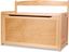 Light Wood Toy Chest with Safety-Hinged Lid