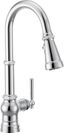 Chrome High Arc Pulldown Kitchen Faucet with Pull-out Spray