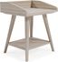 Blariden Transitional Beige Wood Accent Table with USB Chargers