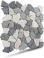 Awan 11.4" x 11.4" Gray and Beige Marble Mosaic Tile