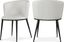 Skylar Contemporary White Faux Leather Rounded Dining Chair