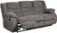 Gray Fabric Manual Reclining Sofa with Pillow-top Arms