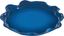 Blue Ombre Ceramic Serving Platter with Ruffle Design