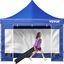 VEVOR 10x10 Blue Pop-Up Canopy Tent with Sidewalls and Wheeled Bag