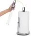 Brushed Stainless Steel Paper Towel Holder with Integrated Pump