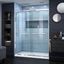 DreamLine 54" Frameless Clear Glass Sliding Shower Door with Chrome Hardware