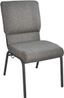 Fossil Black Fabric and Metal Stacking Chair with Lumbar Support