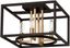 Mundazo Matte Black and Gold Geometric Semi-Flush Ceiling Light