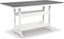 Gray and White Rectangular Outdoor Counter Height Dining Table