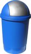 Blue Plastic Touchless 13.2 Gallon Swing-Top Trash Can