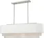 Carlisle 5-Light Linear Chandelier in Brushed Nickel with Crystal Accents