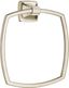 Brushed Nickel Rectangular Wall Mounted Towel Ring