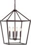 Pagoda Oil Rubbed Bronze 16" Metal LED Pendant Light