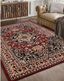 Red 6' x 9' Synthetic Medallion Area Rug