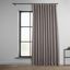 Gray Puddle Length Faux Linen Blackout Drapes