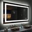 Frameless LED Bathroom Vanity Mirror with Anti-Fog and Dimmable Lights