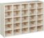 White Wash Birch 25-Cubby Kids Storage Cabinet