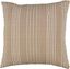 Benbert Light Brown and White Cotton Square Pillow