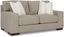 Beige Fabric Loveseat with Removable Cushions