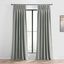 Silver Faux Silk Blackout Pleated Puddle Length Drapes