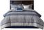 Navy and Gray Jacquard King Comforter Set with Decorative Pillows