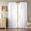 White Cotton Ruffle Rod Pocket Curtain Panel