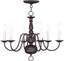 Colonial Elegance 6-Light Bronze Candelabra Chandelier