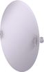 Oval Frameless Beveled Edge Mirror in Satin Chrome