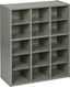 Grey Wash Birch 15-Cubby Kids Storage Cabinet