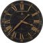 18-Inch Rustic Black and Gold Round Wall Clock