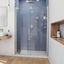 Elegance Frameless Pivot Shower Door with Clear Glass and Bronze Hardware