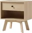 Coastal Oak Mid-Century Modern 1-Drawer Nightstand