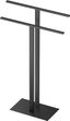 Matte Black Modern Two-Level Floorstanding Towel Holder