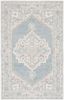 Light Blue and Ivory Hand-Tufted Wool Area Rug