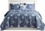 Navy Cotton Coastal Reversible Full Quilt Set