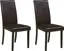 High Back Dark Brown Faux Leather Parsons Side Chair