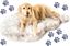 X-Large White Faux Fur Orthopedic Dog Bed