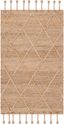 Natural Jute Flat Woven Handmade Area Rug with Tassels