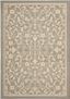 Grey and Natural Square Synthetic Indoor/Outdoor Area Rug